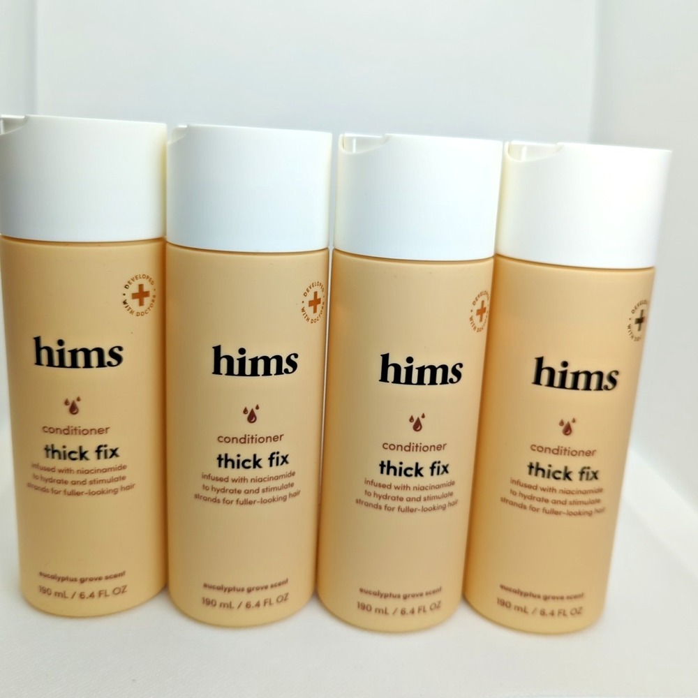 Four (4) Hims Thick Fix Conditioner 6.4 Fl Oz Eucalyptus Grove Scent-Fuller Hair
